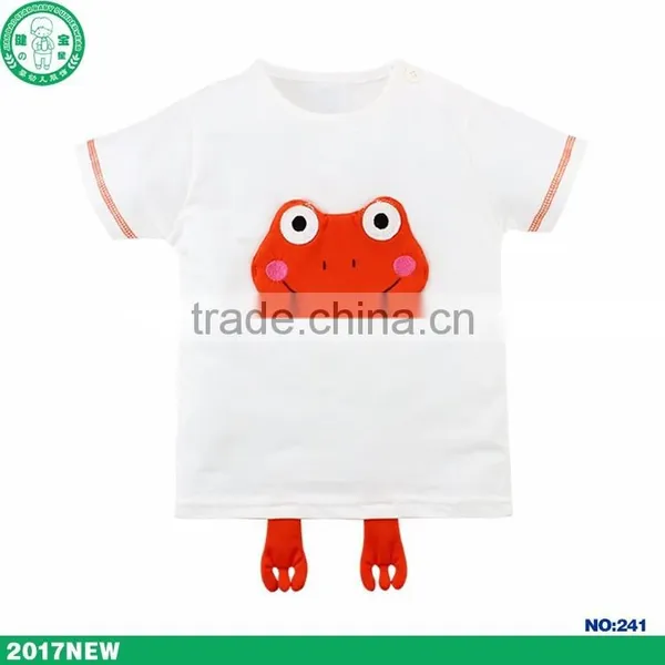 2017 Summer Fashion Kids t Shirt Boys Hottest Baby 0-12 Months Frog T-shirt photo-3