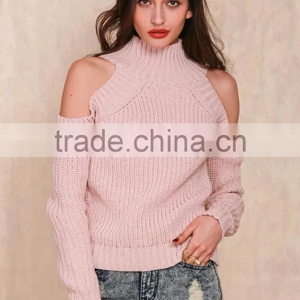 Turtleneck off Shoulder Knitted Sweater Women Autumn Fashion Tricot Pullover Jumpers Winter Sexy Oversized Sweater photo-4