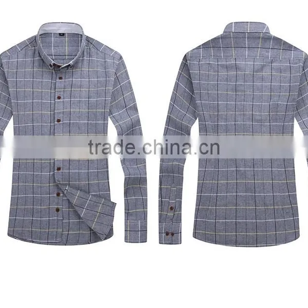 Business Casual Plaid Shirt Wash-and-wear Cotton of Cultivate One's Morality Men Long Sleeve Shirt Male Tide photo-3