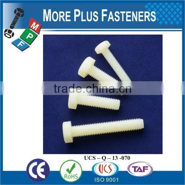 Made in Taiwan Quality Supplier Hex Head White Color Nylon Bolts Screw photo-4