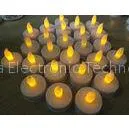 Flameless Yellow LED Christmas Candles , Battery Operated Tealight Candles