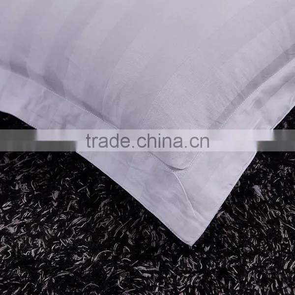 100% Cotton Duvet Cover Sets 3cm Strips Jacquard Design White Color Bed Sheets Sets photo-5