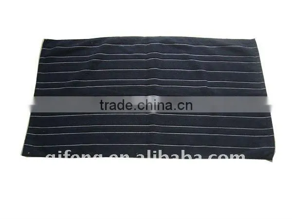 Stripe Black Microfiber Towel Manufacturer