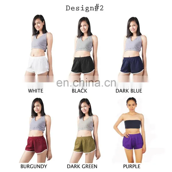 Lofbaz Women's Printed Lace Summer Beach Pom Pom Sexy Festival Hot Shorts photo-3