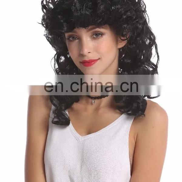Crazy Party Black Long Wigs P-W204 photo-5