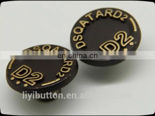 Whole Sales Fancy Custom Metal Embossed Logo Button for Jeans photo-3