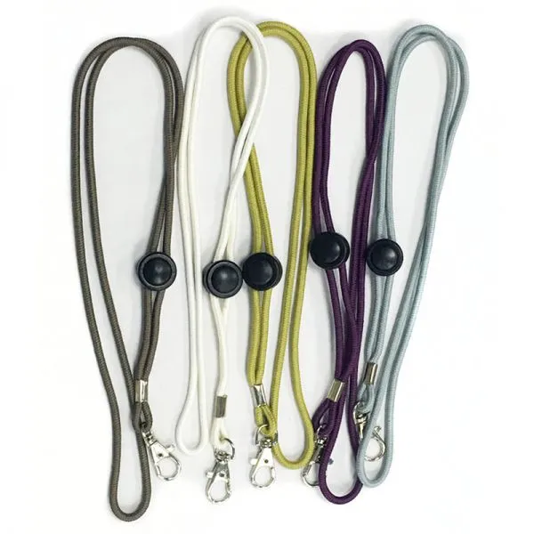 High Quality Custom Woven Logo Round Cord Lanyard With Swivel J Hook, Rope Lanyard photo-5