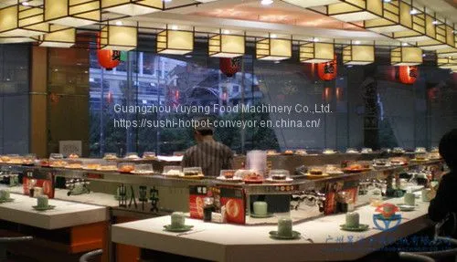 Stainless Steel Sushi Conveyor Belt System With Acrylic Table Board photo-4