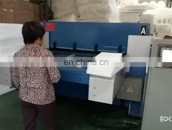 Hydraulic auto feeding PLC control EVA foam cutting machine