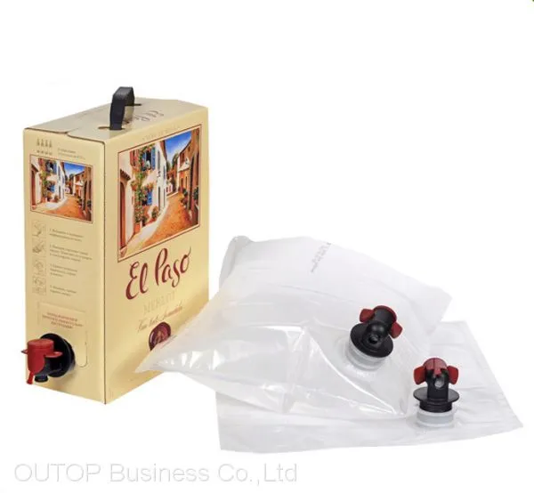 OUTOP Packaging Aluminum Foil Bag In Box For Liquid, Wine,Oil,Water,Juice,Detergent With Valve photo-2