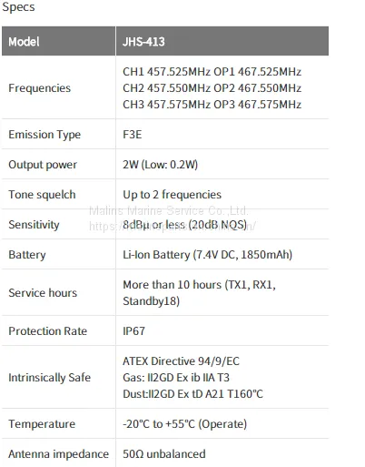 JRC JHS-431 MARINE UHF TRANSCEIVER photo-2