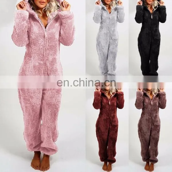 Hot Style Mom Plus Size Plush Jumpsuit Hooded Pajamas Parent-child Mom and me Sleeping Wear photo-2