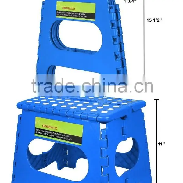 Greenco Super Strong Foldable Step Stool for Adults and Kids - 11 Inches in Height, Holds up to 300 Lb - 2 Pack - (Blue, Green) photo-6