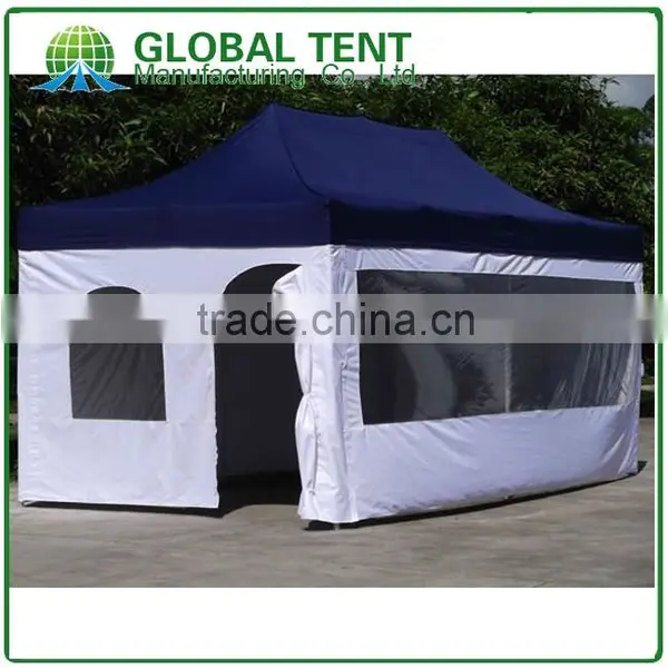 Aluminum Pop Up Tent 3x6m ( 10ft X 20 Ft) With Blue & White Canopy & Valance(Unprinted), 4 Full Walls With Windows & Door photo-4