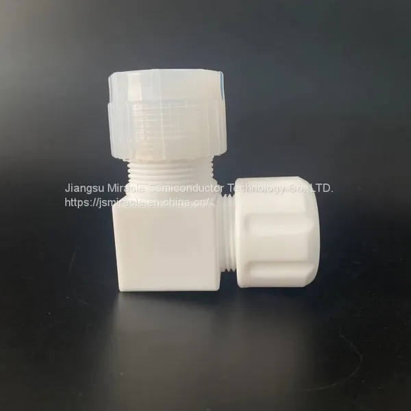 Corrosion Resistance White Virgin PTFE Fitting Union Elbow photo-3