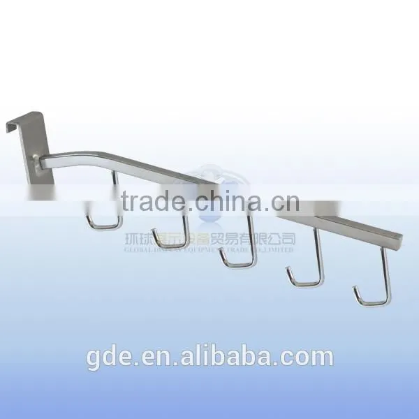 5 Hooks Metal Chrome Slatwall Display Accessories photo-2
