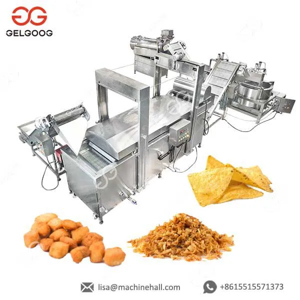 Industrial Corn Chips Fryer Machine Chin Chin Snack Onion Frying Machine photo-4