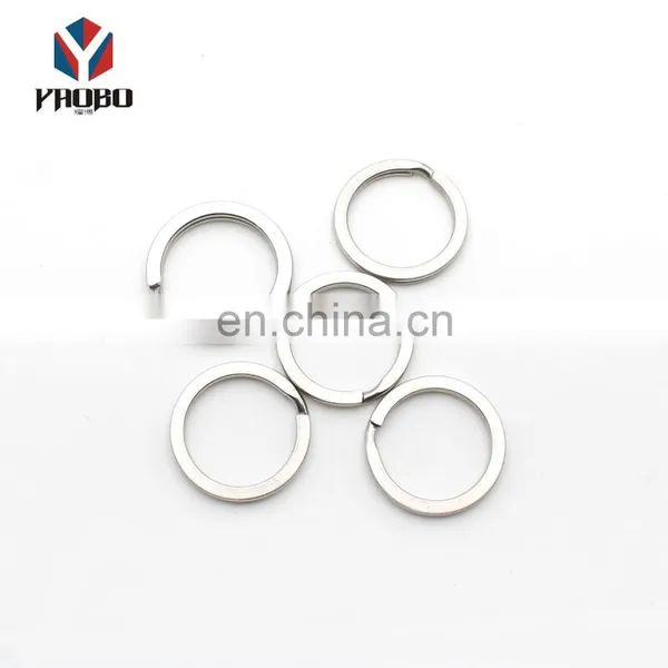 Wholesales Stainless Steel Key Accessories Keyring Flat Split Ring Keychain For Bag photo-2