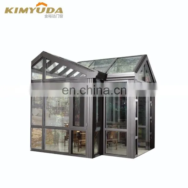 JYD Factory Customized Construction Aluminum Panels Glass Houses Modern Glass Sunroom Glass Roof Panels Houses Sun Room System photo-2