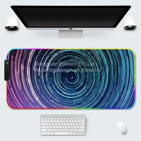 custom printing RGB lighting large keyboard size computer laptop gaming RGB Mouse Pad mouse mat