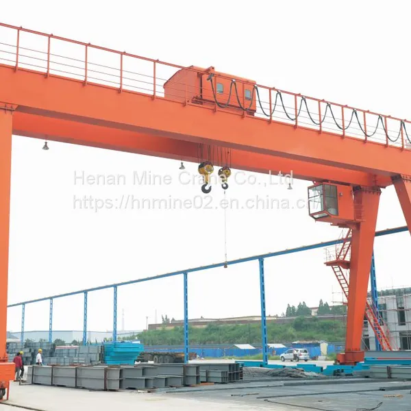 Double Girder Gantry Crane Cantilevers Winch Trolleys High Strength for Sale photo-2