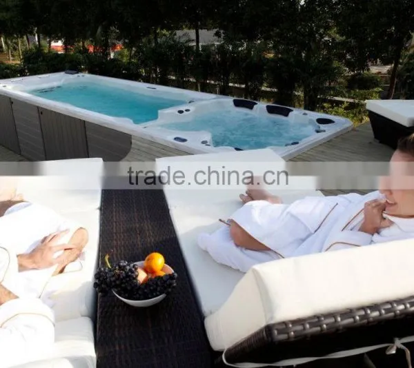 High Quality Hot Sale Balboa Control System Freestanding Acrylic Large Whirlpool Outdoor Swimming Pool Massage Used Swim Spa photo-6