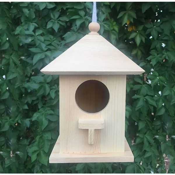 Creative Outdoor Solid Wood Bird House photo-5