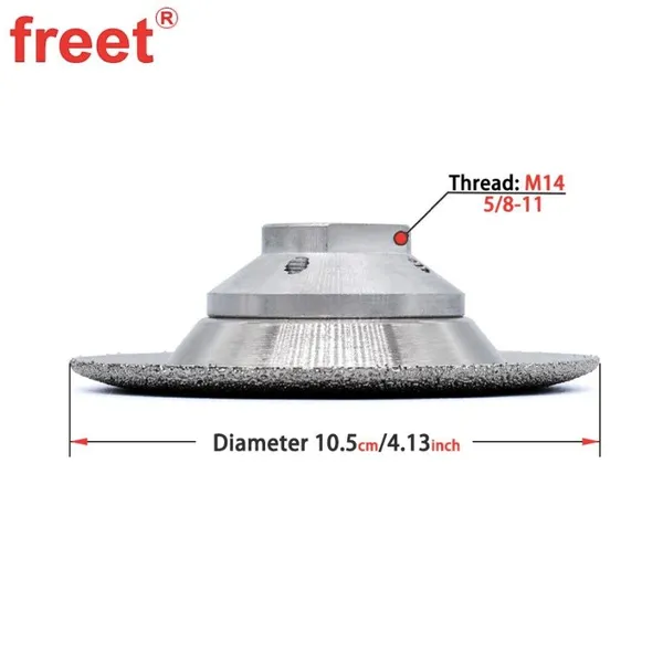 4inch Vacuum Brazed Convex Sanding Disc for Angle Grinder Cup Wheel photo-3