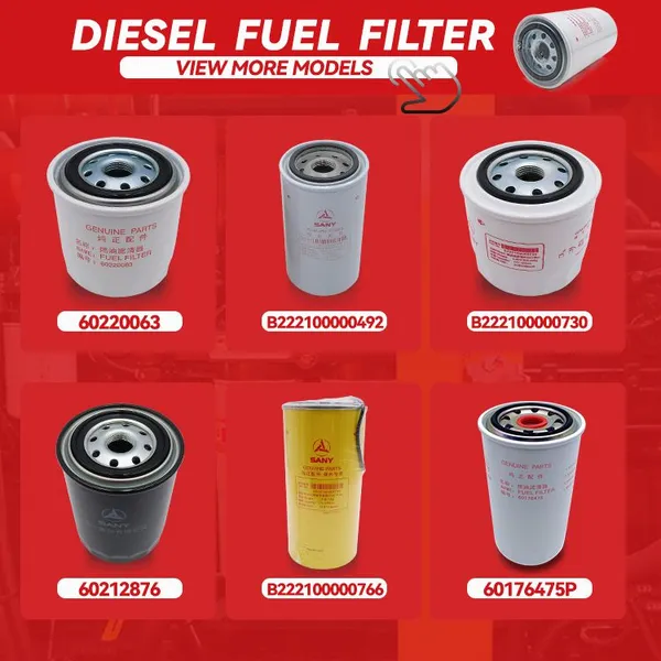 SANY Fuel Water Separator Filter 60205961 Excavator Fuel Filter Fuel Filter-60310823 photo-6