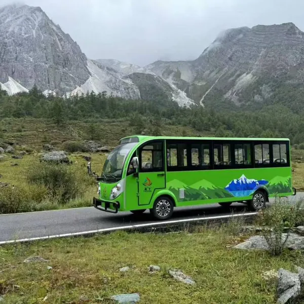 Source Products - 17-seater Sightseeing Bus - Enclosed Sightseeing Bus With Doors, Pure Electric Model. Direct Supply From the Manufacturer of Electric Sightseeing Buses