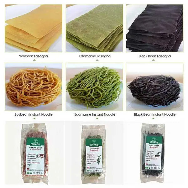Organic High Protein Soy Noodles Low Carb Soybean Pasta Gluten Free Vegan Spaghetti for Healthy Diet photo-3