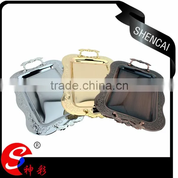 Wholesale Stainless Steel Serving Rectangle Tray/vintage Stainless Steel Serving Tray