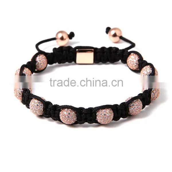 2016 Latest Model Beads Bracelet 8mm Balls Stainless Steel Fashion 18K Gold Plated Diamond Bracelet photo-6