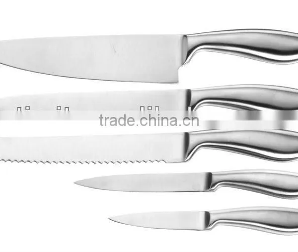 430 S/S HANDLE STAINLESS STEEL 6PCS KITCHEN KNIFE SET photo-2
