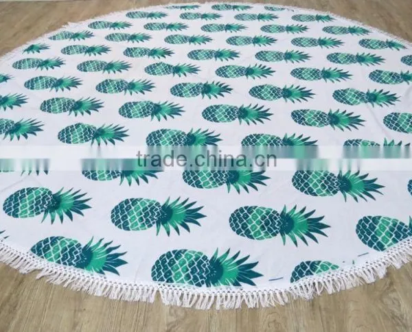 Round Beach Towel Wholesale Boho Beach Throw With Fringes photo-3