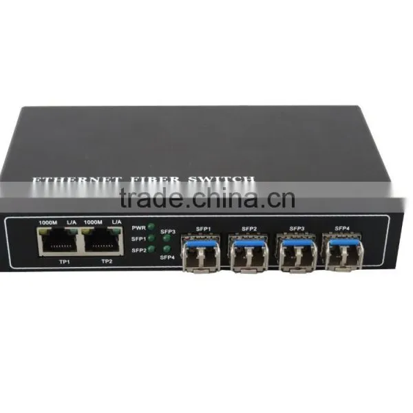 Hot Selling Gigabit Ethernet Optical Fiber Switch 2 Rj45 Ports & 4sfp Sockets photo-5