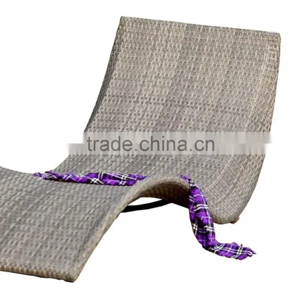 S Type Outdoor Leisure Waterproof Rattan Chairs Curved Baroque French Chaise Lounge photo-6