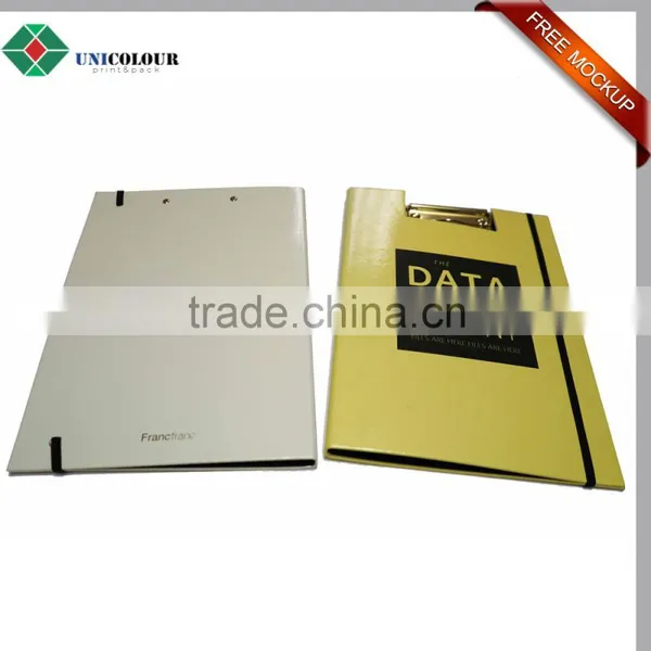 Custom Design Metal Clip Hardcover Cardboard File Folder photo-3