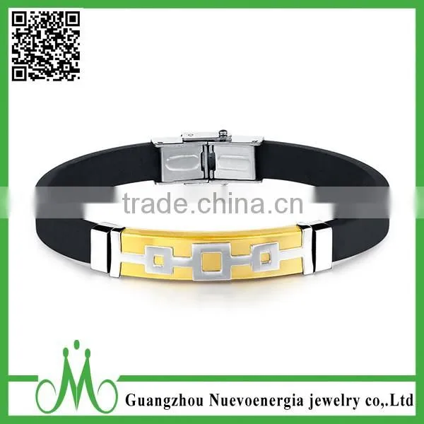 New Style Cheap Bracelet Silicone Bracelet With Magnetic Stainless Clasp
