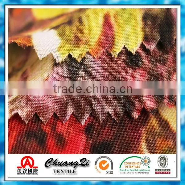 Beautiful Big Red Flowers Digital Printed 100% Rayon Fabric for Wholesale photo-4