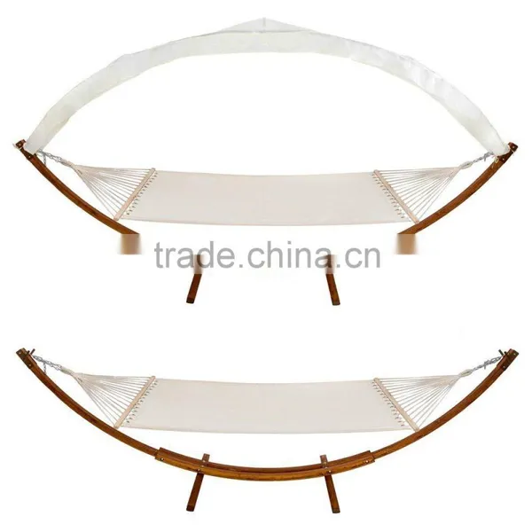 KD Design Swing Solid Wooden Patio Sunshade Hammock photo-4