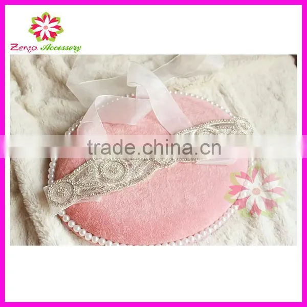 Pearl Rhinestone Bridal Gowns Applique Garter, Wedding Garter Set photo-2