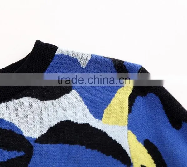 Woman Sweater Round Neck Long Sleeve Newest Fashion Jacquard Pullover photo-3