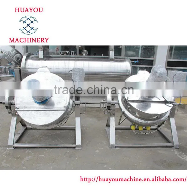 Industry Sanitary Double Jacketed Kettle With Stirrer Stainless Steel Cookware Set photo-3
