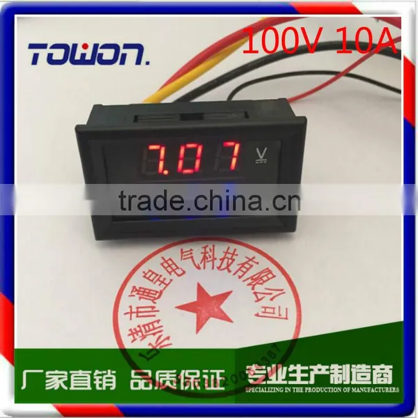 Dual LED Digital DC100V 10A Voltmeter Ammeter Voltage Amps Meter Power DC4.5~30V photo-5