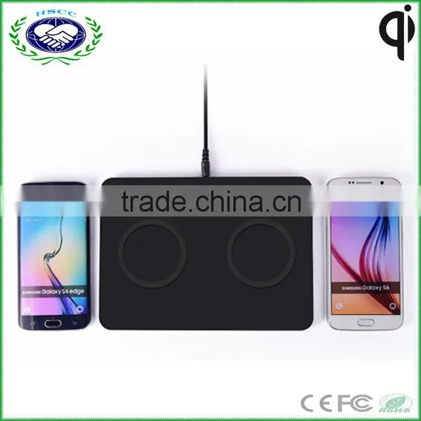 2 in 1 Qi Wireless Power Dual Pad Charger For Samsung S6 Edge S6 Universal photo-2