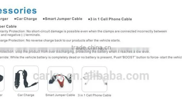 16000mAh Lithium Iron Phosphate Battery Jump Starter for Gasoline and Diesel Car photo-3