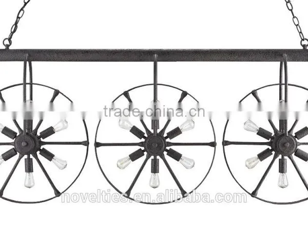 Vintage Wheel Metal Pendent Lamp