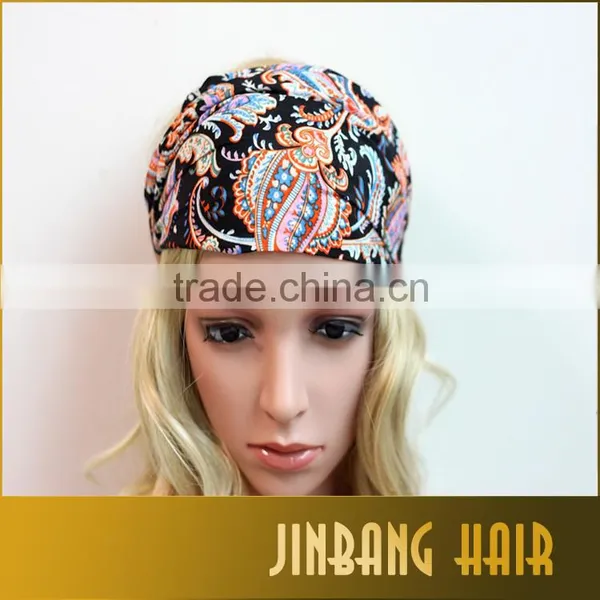 2016 Floral Women Elastic Turban Twisted Multifunctional Headband Wide Stretch Hair Band Girl Yoga Hair Accessories photo-2
