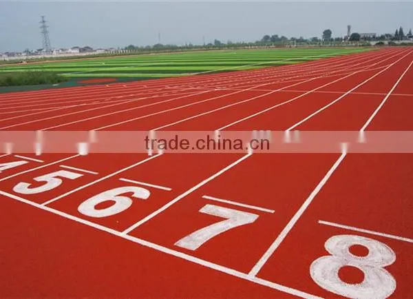Red or Blue Color Running Track ,13mm Synthetic Rubber Running Track photo-3